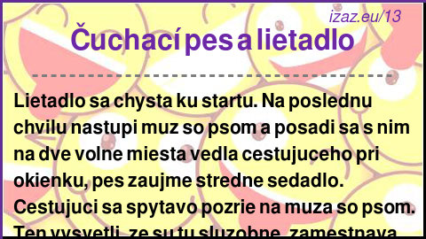 Čuchací pes a lietadlo