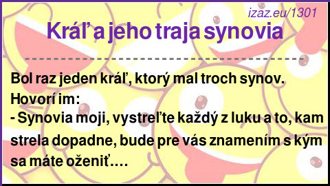 
Kráľ a jeho traja synovia
