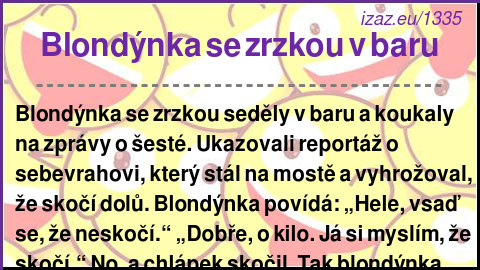 
Blondýnka se zrzkou v baru
