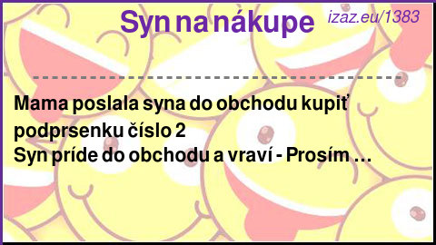 Syn na nákupe
