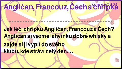 Angličan, Francouz, Čech a chřipka
