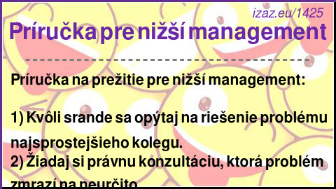 
Príručka pre nižší management
