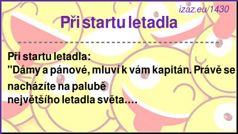 
Při startu letadla
