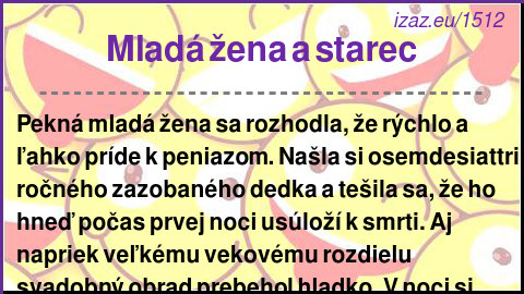 
Mladá žena a starec
