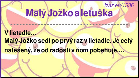 
Malý Jožko a letuška
