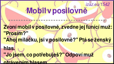 
Mobil v posilovně
