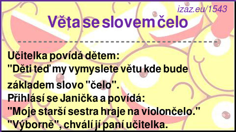 
Věta se slovem čelo
