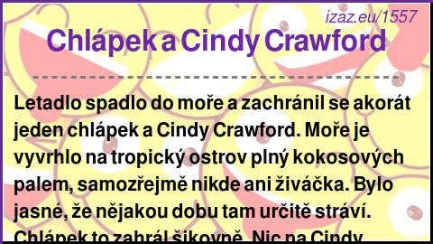 
Chlápek a Cindy Crawford

