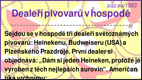 
Dealeři pivovarů v hospodě
