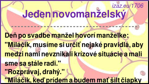 
Jeden novomanželský
