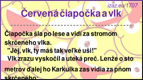 
Červená čiapočka a vlk
