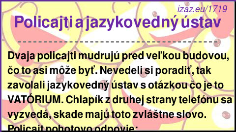 
Policajti a jazykovedný ústav
