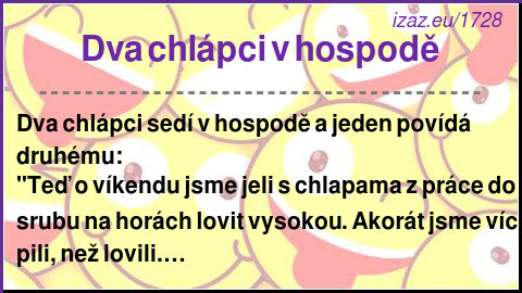 
Dva chlápci v hospodě
