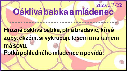 
Ošklivá babka a mládenec
