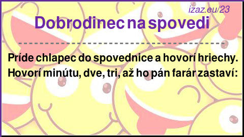 Dobrodinec na spovedi