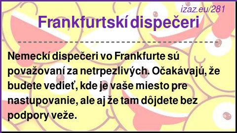 
Frankfurtskí dispečeri
