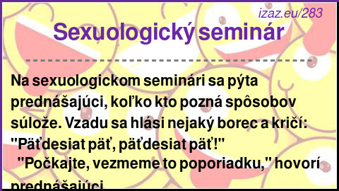 
Sexuologický seminár
