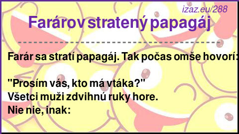 
Farárov stratený papagáj
