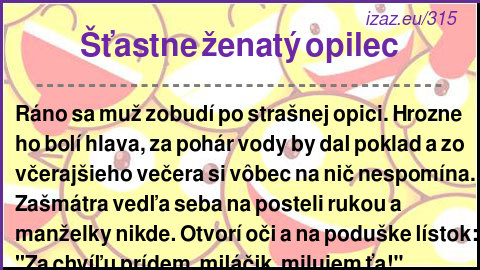 
Šťastne ženatý opilec

