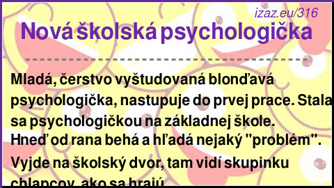 
Nová školská psychologička
