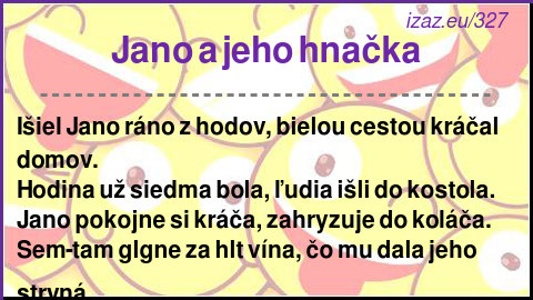 
Jano a jeho hnačka
