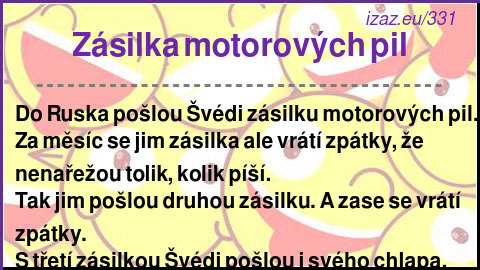 
Zásilka motorových pil
