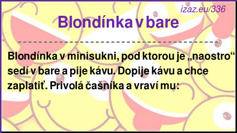 
Blondínka v bare

