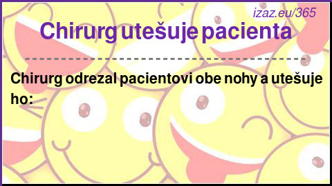 
Chirurg utešuje pacienta
