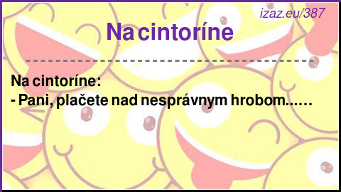 
Na cintoríne
