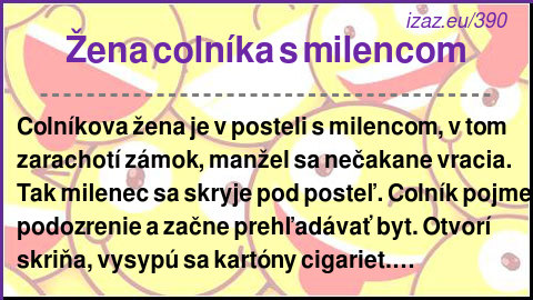 
Žena colníka s milencom
