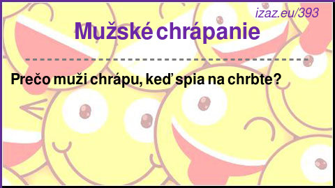 
Mužské chrápanie
