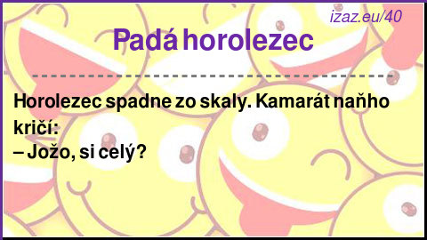 Padá horolezec