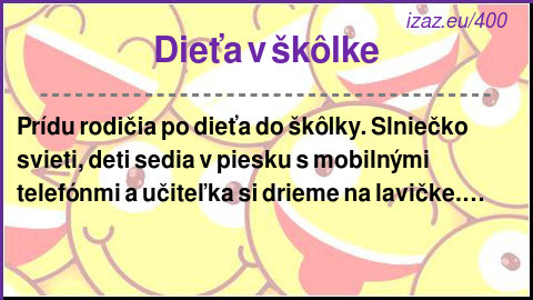 
Dieťa v škôlke
