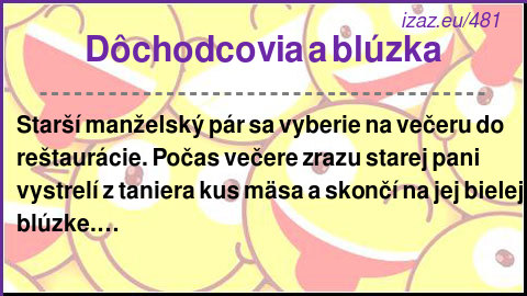 Dôchodcovia a blúzka