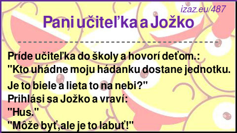 Pani učiteľka a Jožko