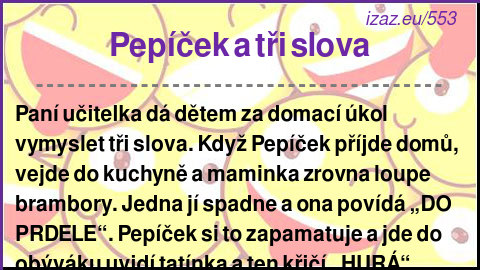 Pepíček a tři slova