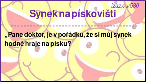 Synek na pískovišti