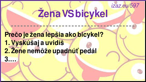 Žena VS bicykel