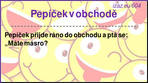 Pepíček v obchodě