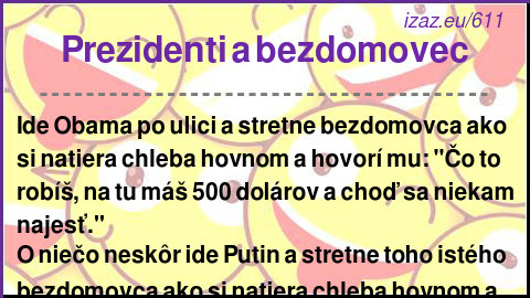 Prezidenti a bezdomovec