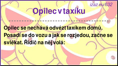 Opilec v taxíku