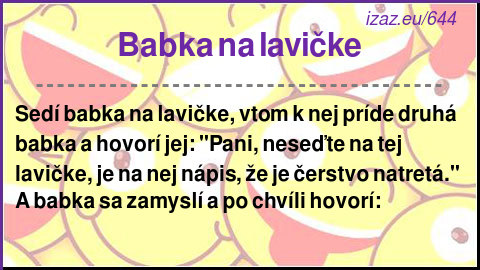 Babka na lavičke