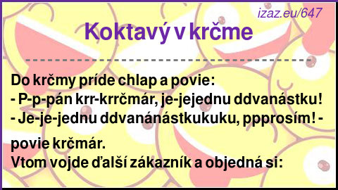 Koktavý v krčme