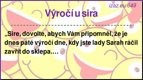 Výročí u sira