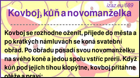 
Kovboj, kůň a novomanželka
