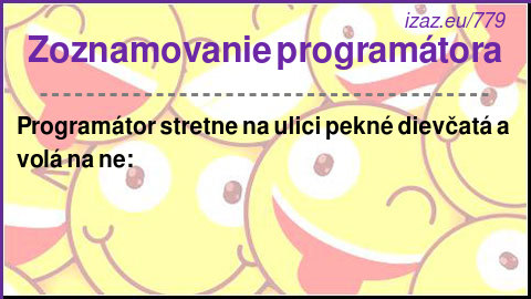 
Zoznamovanie programátora
