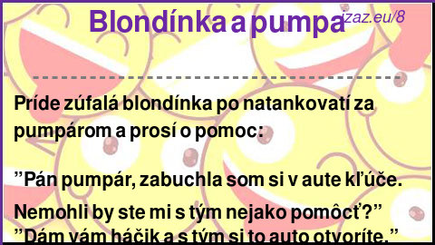 Blondínka a pumpa
