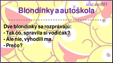 
Blondínky a autoškola
