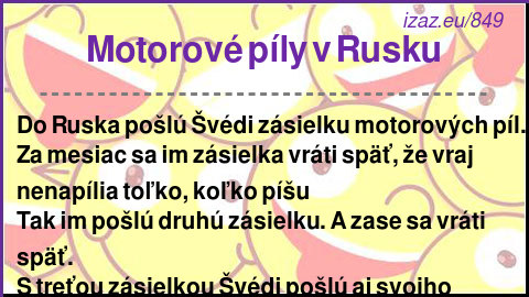 
Motorové píly v Rusku
