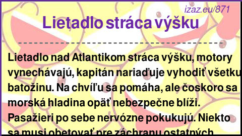 
Lietadlo stráca výšku
